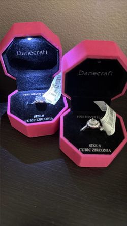 Cubic Zirconia Diamond Ring With LED Light Ring Box, Great Gift, $25