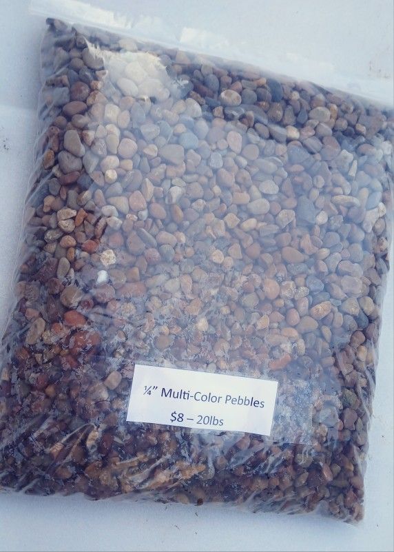 1/4" Multicolored Pebbles 20 Lb $8