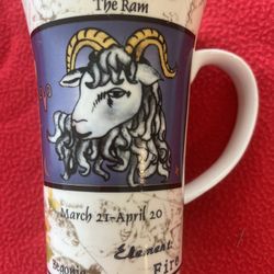 Aries zodiac mug featuring Ram Design 