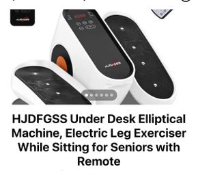 HJDFGSS Under Desk Elliptical Machine ,Electric    Leg Exerciser While Sitting for Seniors