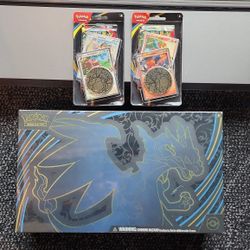 Pokemon Trading Cards Mega Charizard X ex Ultra Premium Box + Two Phantasmal Flames Checklane Blister Booster Packs