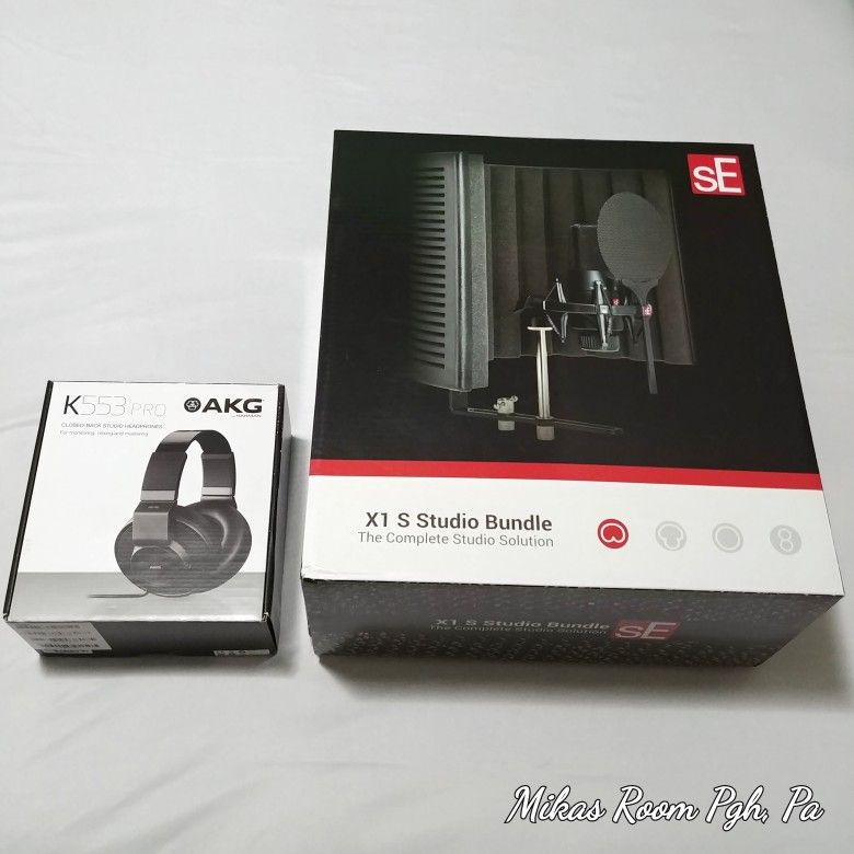 Complete Recording Studio Bundle Condenser Microphone, Recording Booth, Shock Mount, Pop Filter, Xlr Cable And Headphones