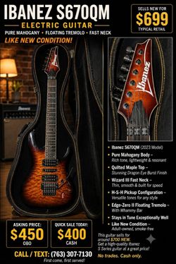 Ibanez S670QM (2023 model)