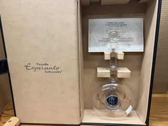 Empty Esperanto Extra Añejo Decanter Bottle