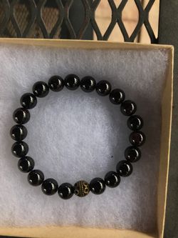 Garnet stretch bracelet. Size 7 inches