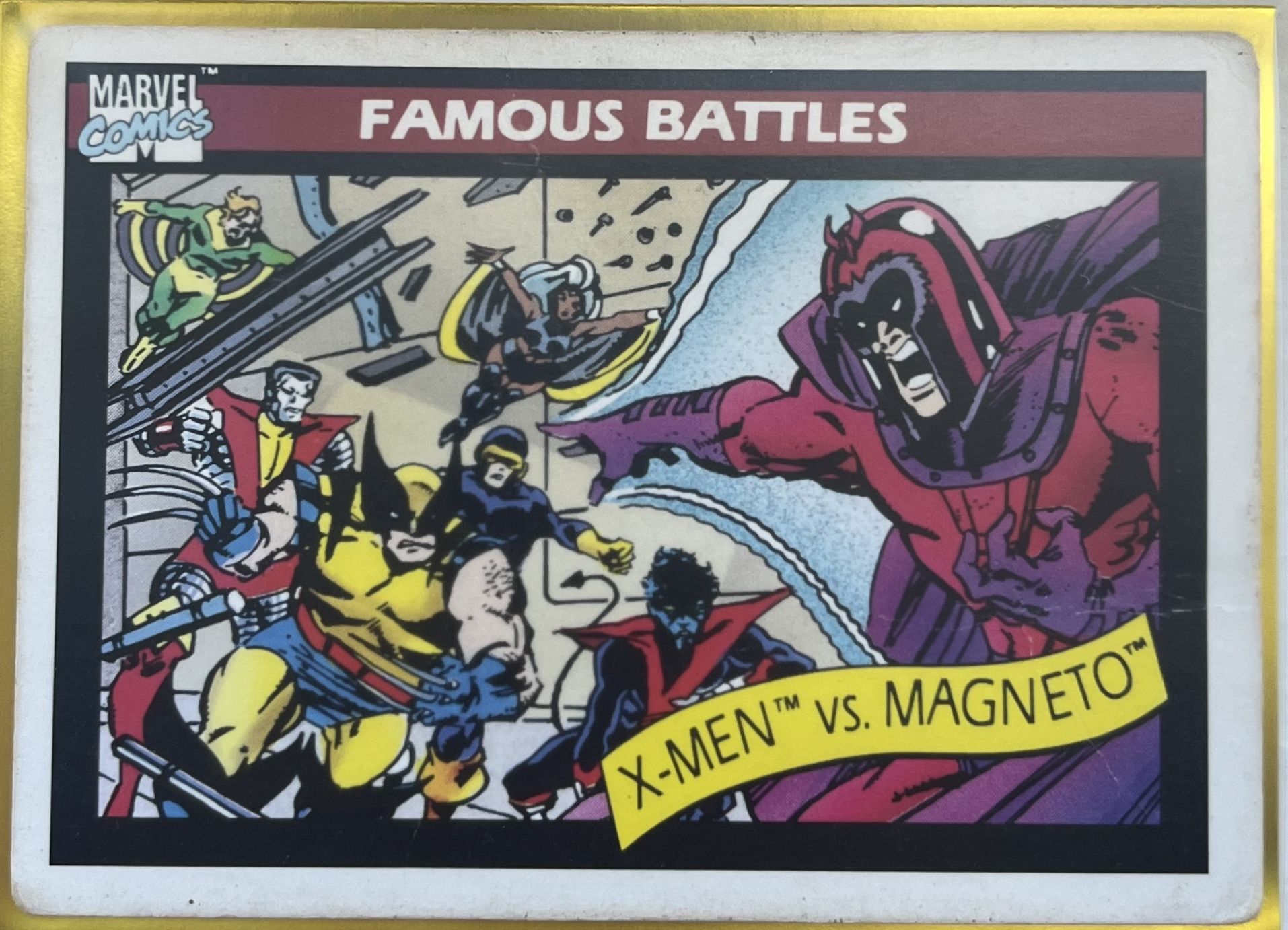 X-men VS Magneto Trading Card 1990
