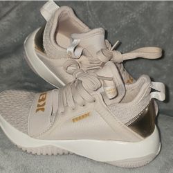  Reebok Beige and Gold Sneakers Size 13
