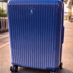 SOMODE Blue Hard Shell Spinner Suitcase 20 inch