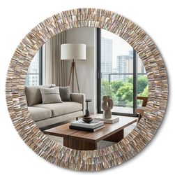 Wall Mirror 30” Shell decor New