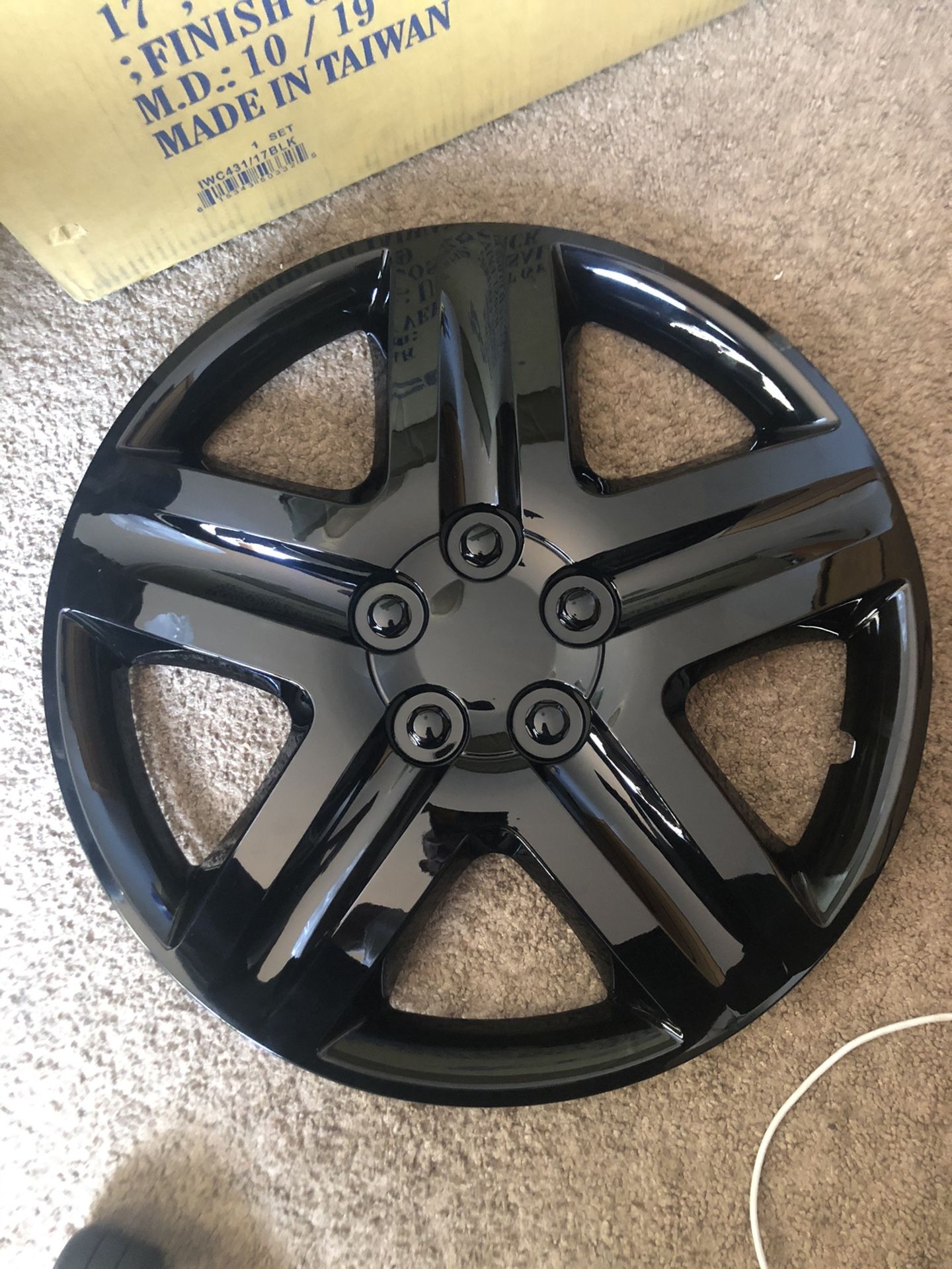 4pcs 17inch hubcap matte black