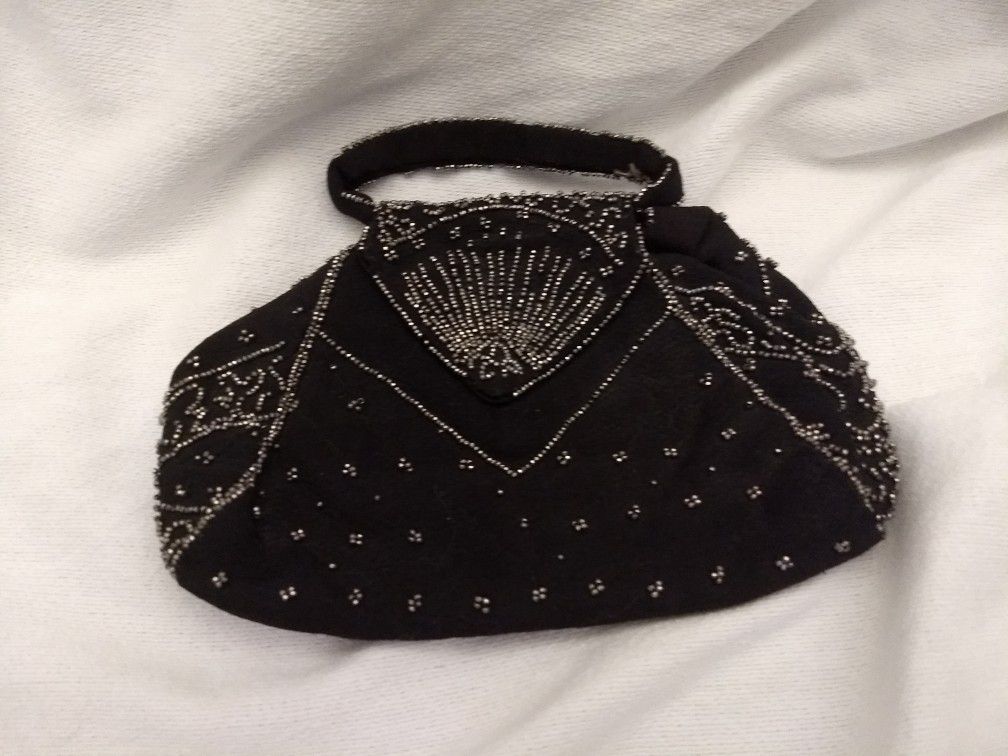 Vintage cloth beaded purse