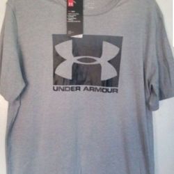 UNDER ARMOUR HEAT GEAR MEN'S TSHIRT SIZE LARGE OXFORD GRAY STRETCH  FIT BRAND NEW WITH TAGS SERIOUS BUYERS ONLY 