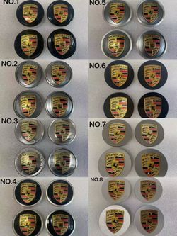 PORSCHE Center Wheel Caps 76MM four pieces $30