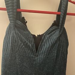 Lace emerald green dress