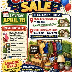 Multiple Home Garage Sale 4/18