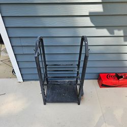 Firewood stand with tools