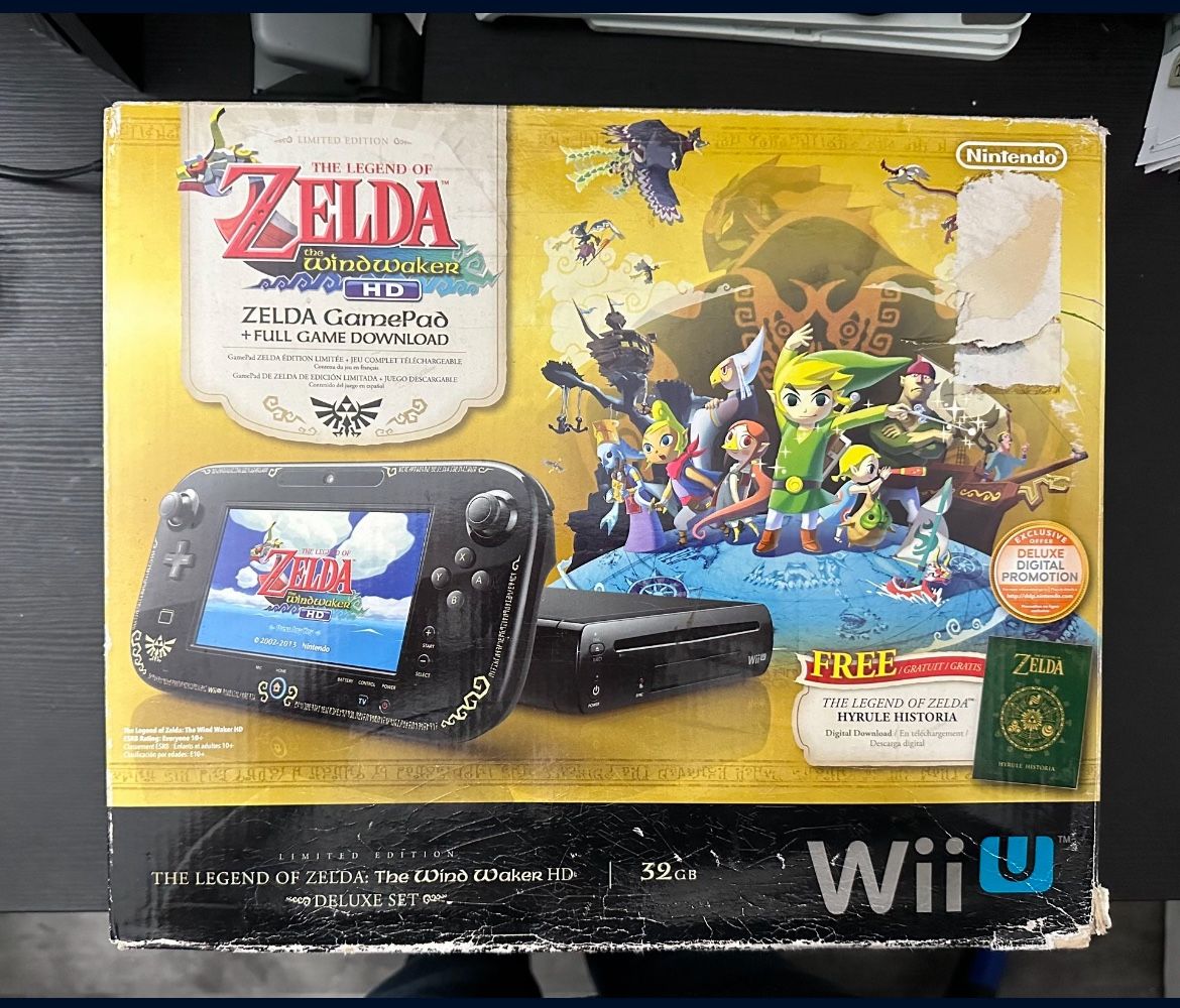 Nintendo Wii U Legend of Zelda Edition + 9 Games - Bundle Deal!