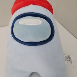 Among Us Plush Toikido Series 9 Inch Blue  Crewmate With Chicken Rooster Hat NWT