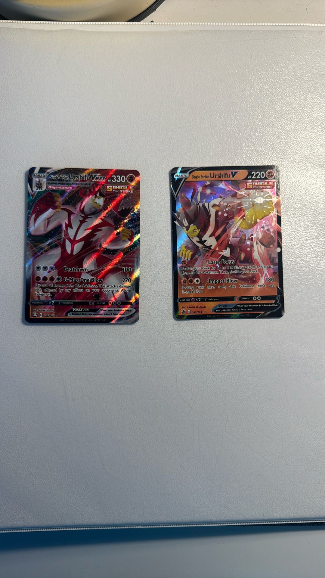 Urshifu V Single Strike And Urshifu V Max Single Strike.