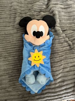 Baby Mickey Plush with Blanket 10”