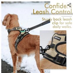 New TOP Selling Heavy Duty Dig HARNESS Reflective Watwr Resistant Non PULL Adjustable Dog Harness All Sizes Different Colors Available