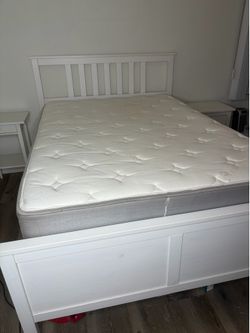 FREE IKEA HEMNES Full‑Size Bed Frame (White Stain) — FREE (Includes Mattress + Box Spring!)