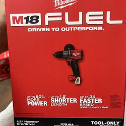 Milwuakee Fuel Gen 3 M18 Hammer Drill (tool Only) 
