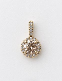 🤎 Fancy Natural Diamond Light Brown Pendant with GIA Certification – 14K Gold