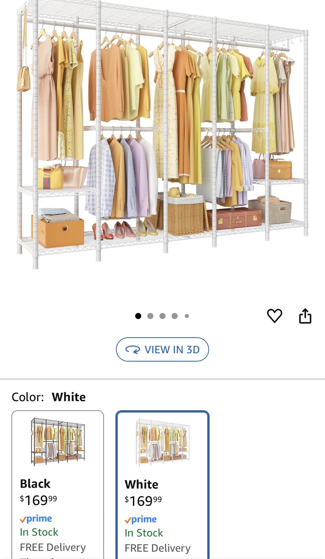 White Closet Rack