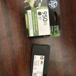 HP ink cartridges- 950XL Black & 951 Yellow