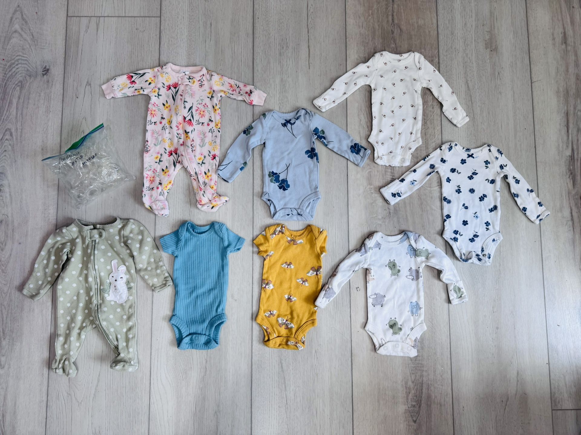 Preemie clothes and bottle nipples- NEW!