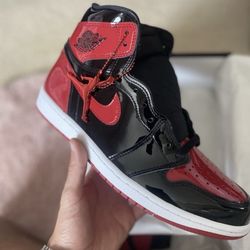 Nike Air Jordan Retro 1 High OG Patent Bred Brand New 
