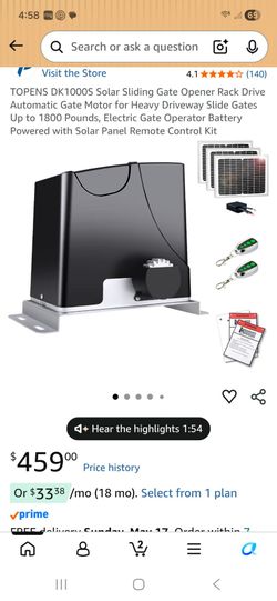 Solar Electric Gate Opener