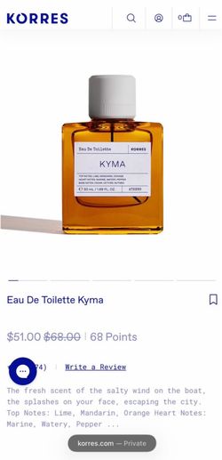 Korres Kyma Eau de Toilette 50ml – Fresh Citrus/Marine Scent