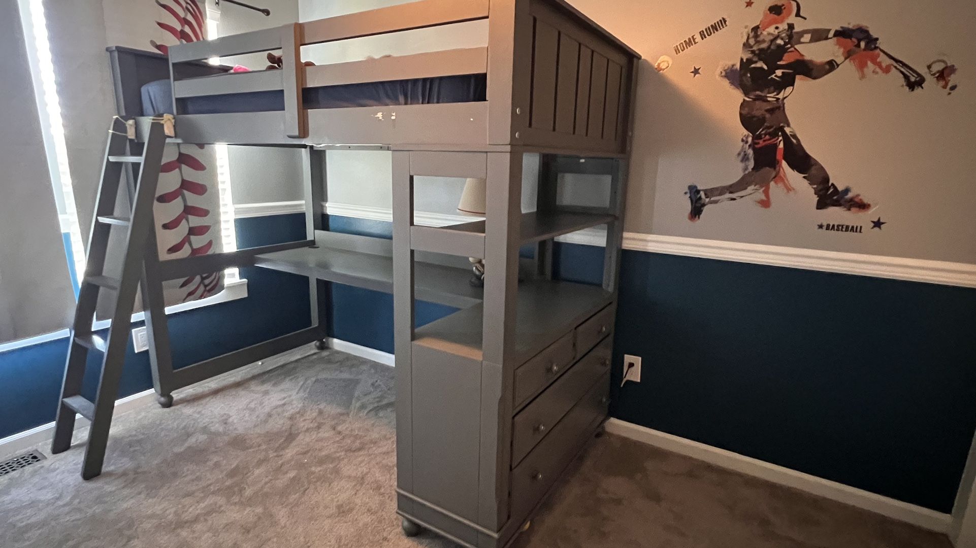 Desk/Loft bed/Dresser Combo