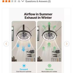 Wall Mounted Fan with Lights, Wall Mount Fan with Remote, 6 Speeds Plug in Wall Fan for Workshop, Patio, Home Black