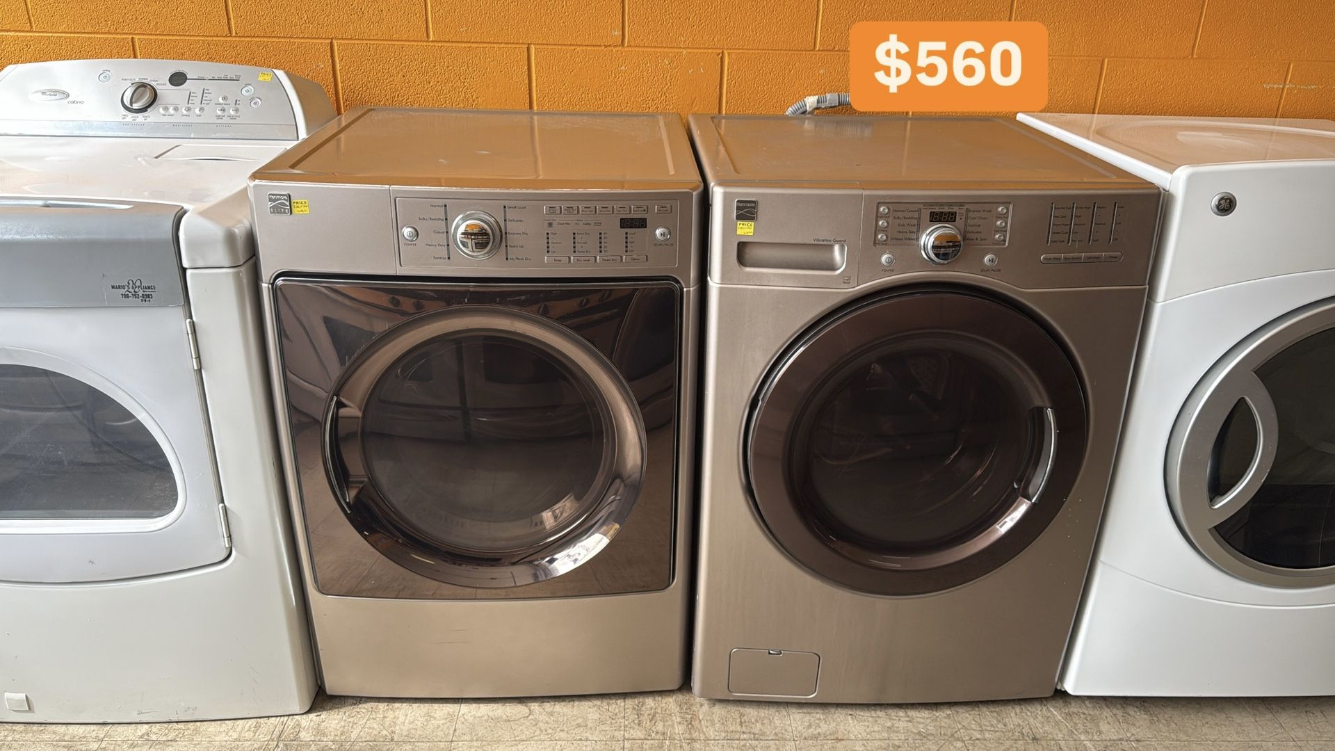 Kenmore Washer & Gas Dryer With Warranty