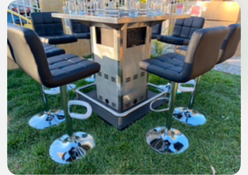 Brand New Patio Fire Pit Bar Set Stainless Steel Propane 