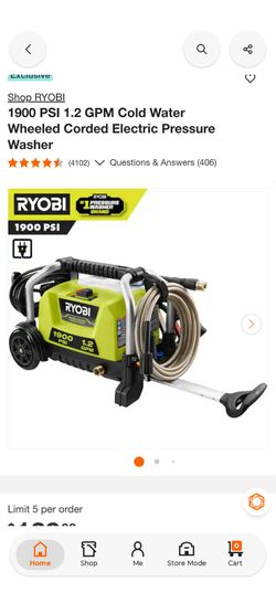 Ryobi pressure washer