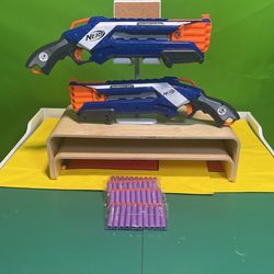 Nerf N-Strike Elite RoughCut 2x4 Blaster Bundle – Dual Blasters with Darts!