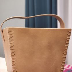 Leather Crate Tote
