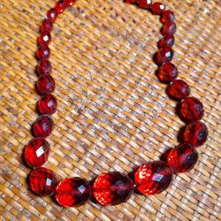 Vintage Cherry Amber Necklace