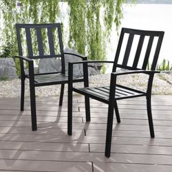 2 Piece Patio Dining Seating Chair
