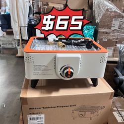 ❤️ $65❤️ Tabletop Propane Gas Grill, Portable Gas, Dual Fuel BBQ Grill with Regulator and Adapter, Dishwasher-safe, Ideal for Camping, Parties, Outdoo