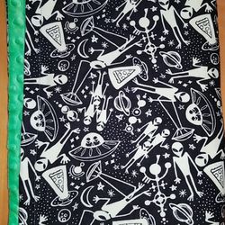 Handmade glow in the dark Minky toddler blanket