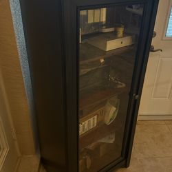Wood Cabinet With Glass Door 