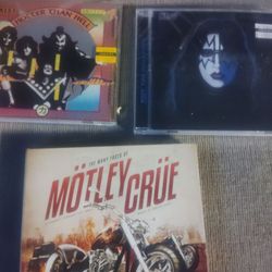 CDs  Kiss $20$ each Motley Crue $40$