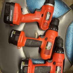 Black & Decker Drills ( NO CHARGERS) 