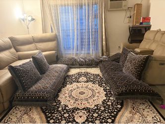 Afghan Floor Seating Set with 9-Meter Rug