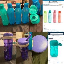 Tupperware Eco Gen Flip Top Water Bottles
